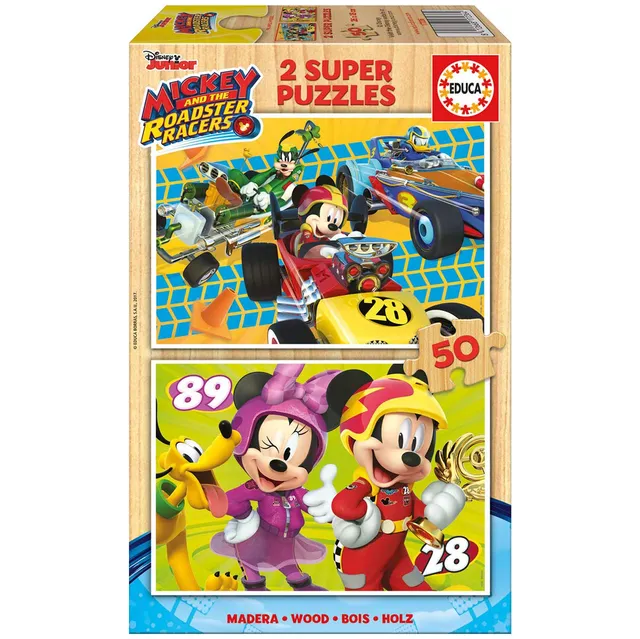 educa-mickey-roadster-racers-puzzle-2x50-teile-ab-4-j image 1