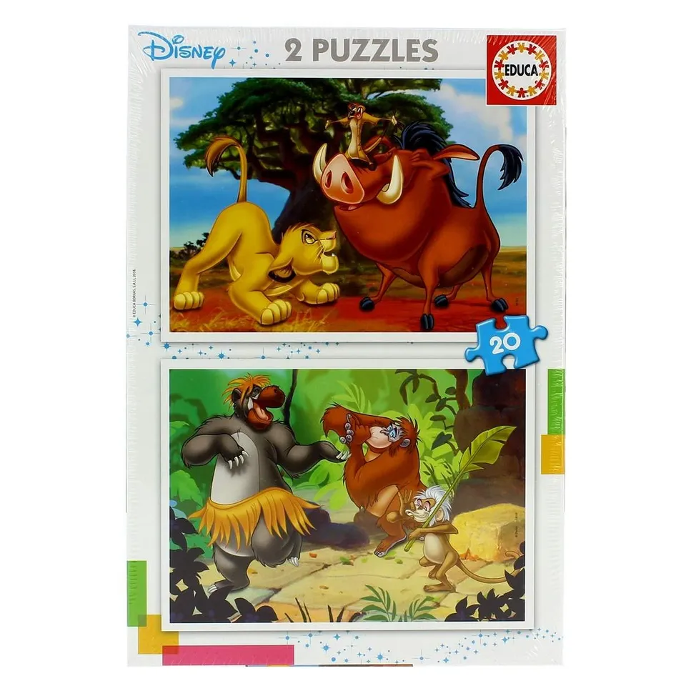 educa-18103-disney-tiere-2x20-teile-kinderpuzzle-ab-3-jahre image 1