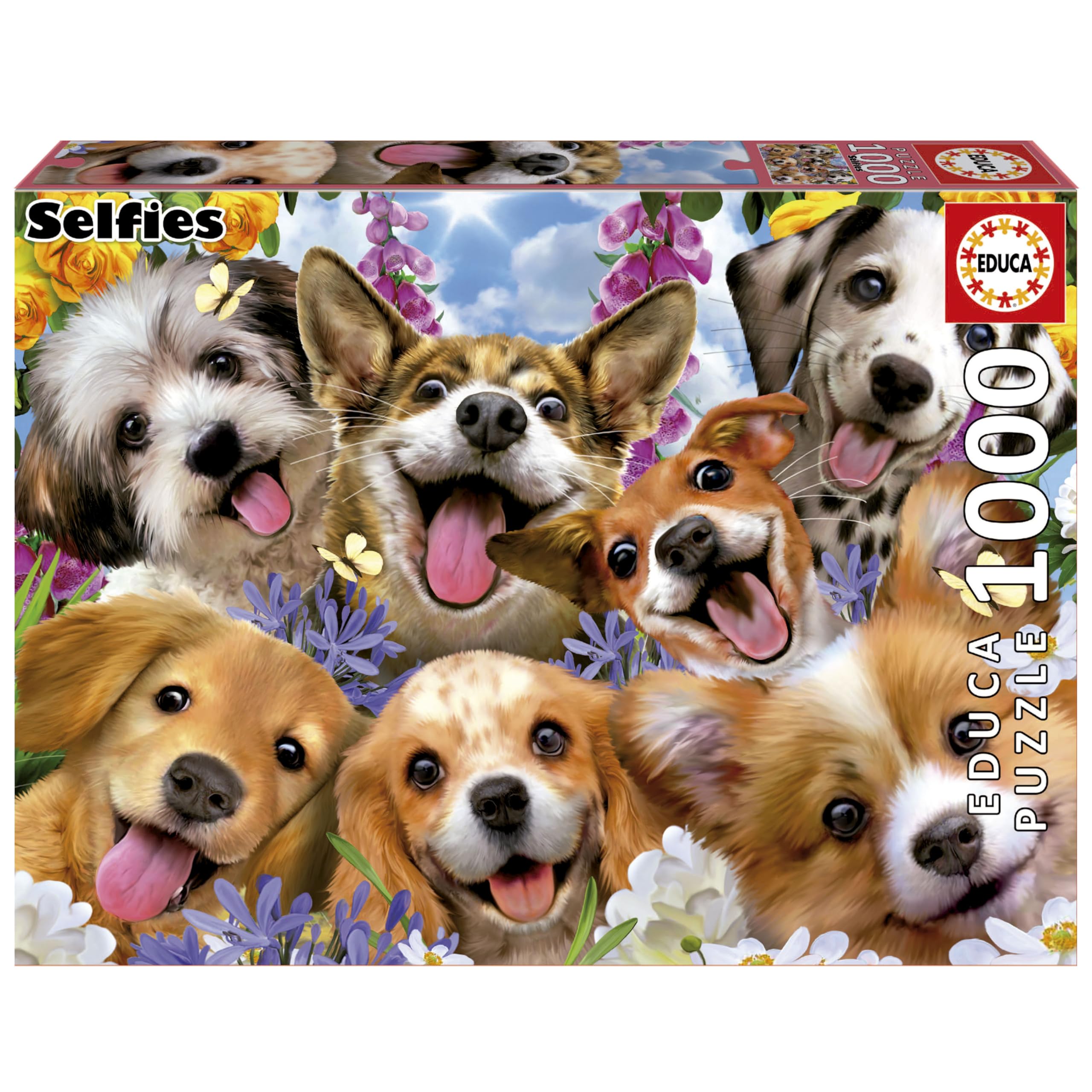 educa-welpen-selfie-19931-puzzle-1000-teile-hunde-howard-robinson image 1