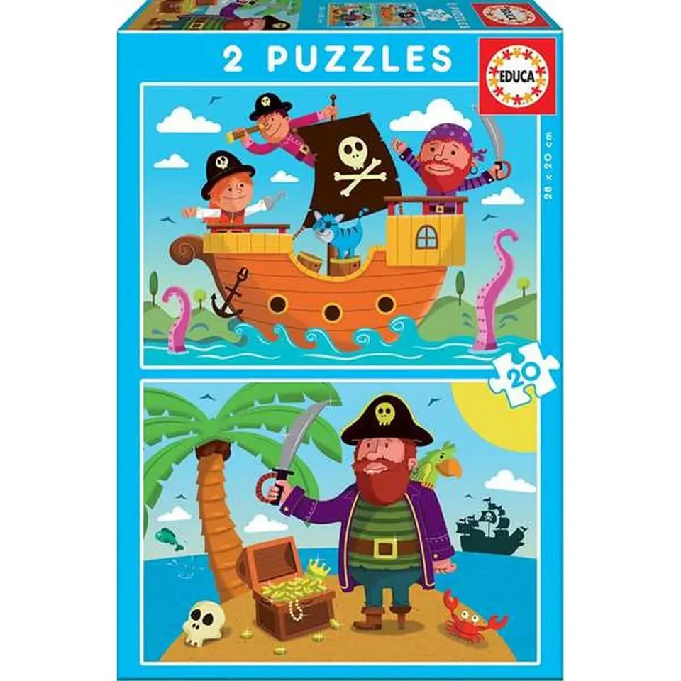 educa-piraten-17149-puzzleset-2x20-teile-ab-3-jahren image 1