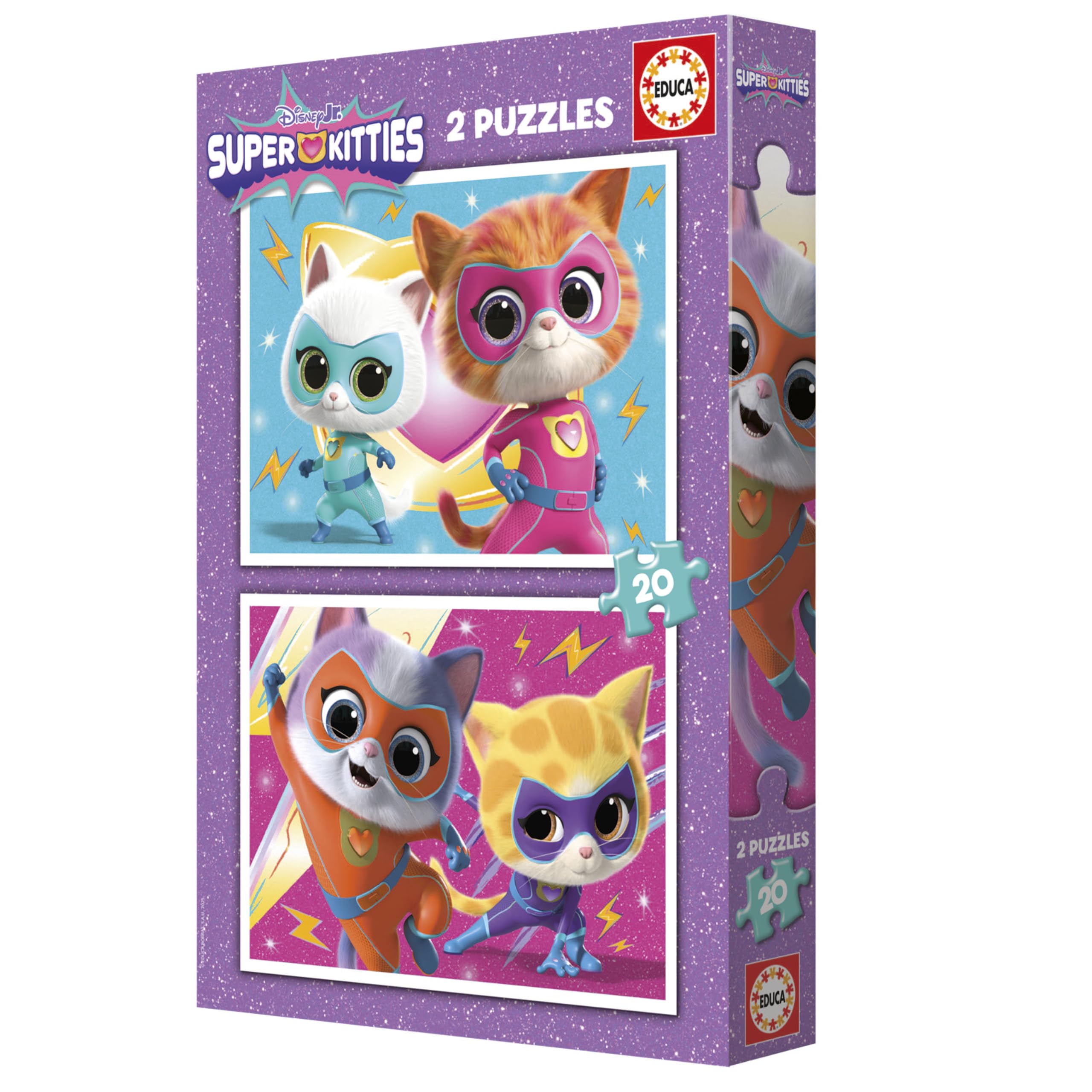 educa-superkitties-20340-kinderpuzzle-2x20-teile-ab-4-jahren image 4