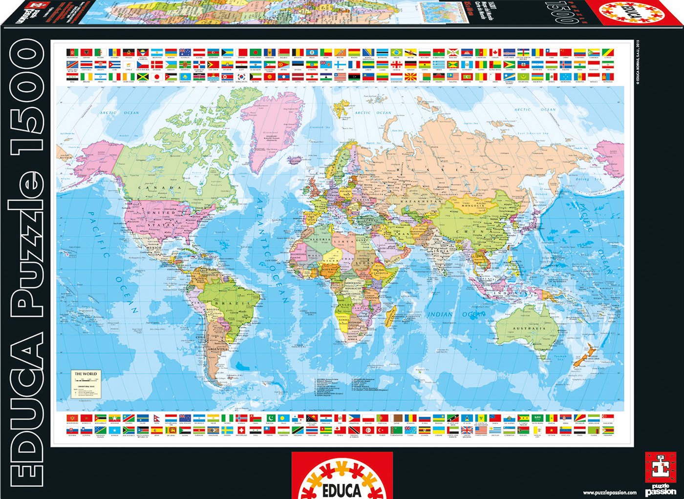 educa-16301-weltkarte-puzzle-1500-teile-mit-kleber image 1