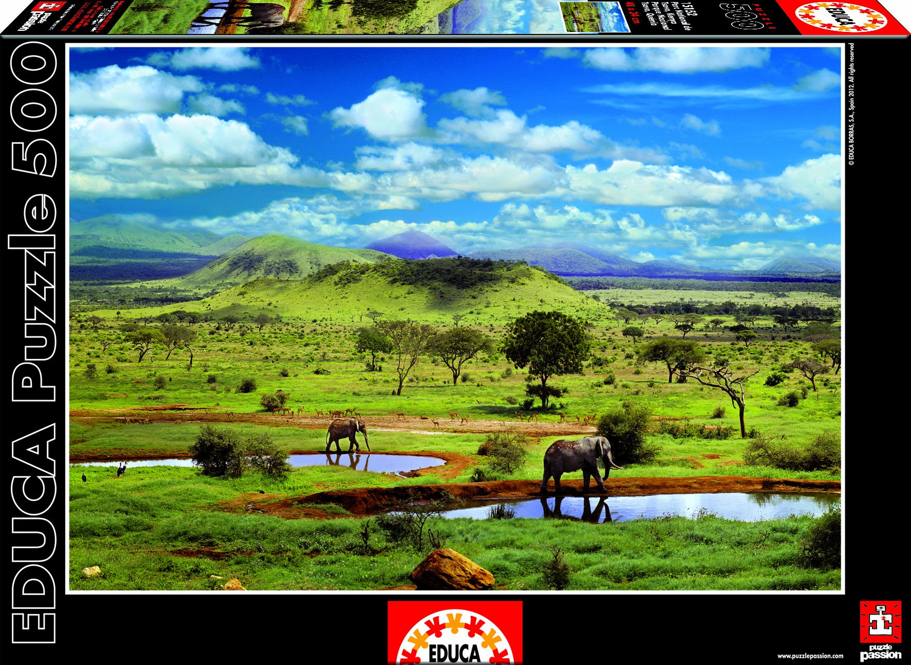 educa-15152-tsavo-nationalpark-puzzle-500-teile-kenia-safari image 1