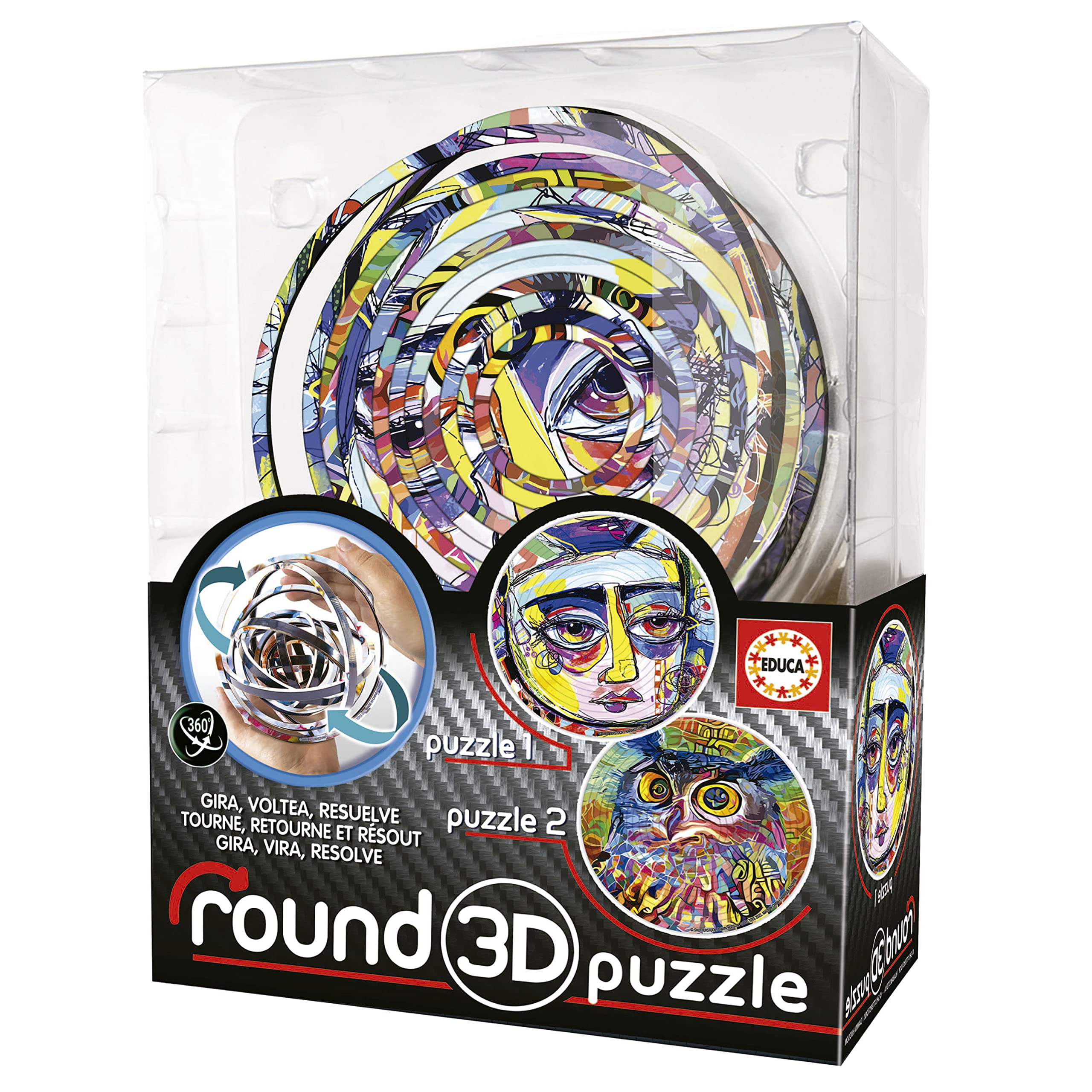 educa-puzzles-3d-19709-3d-puzzle-abstract-14-ringe-ab-8-jahren image 1