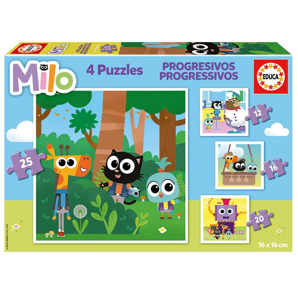 educa-milo-4in1-kinderpuzzle-12-16-20-25-teile-ab-3-jahre image 1