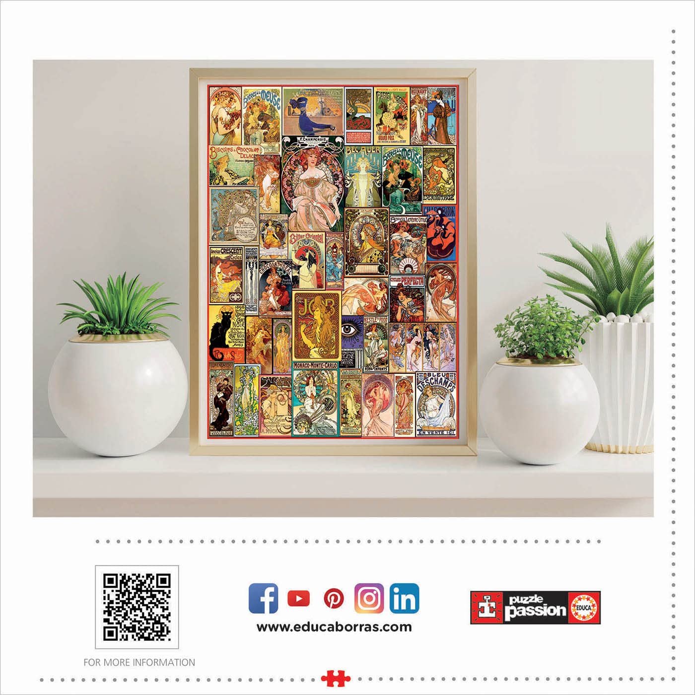 educa-jugendstil-collage-art-nouveau-puzzle-1000-teile-19258 image 4