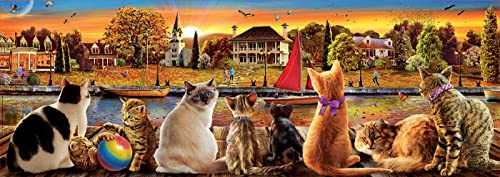 educa-katzen-am-quai-18001-puzzle-1000-teile-panorama image 8