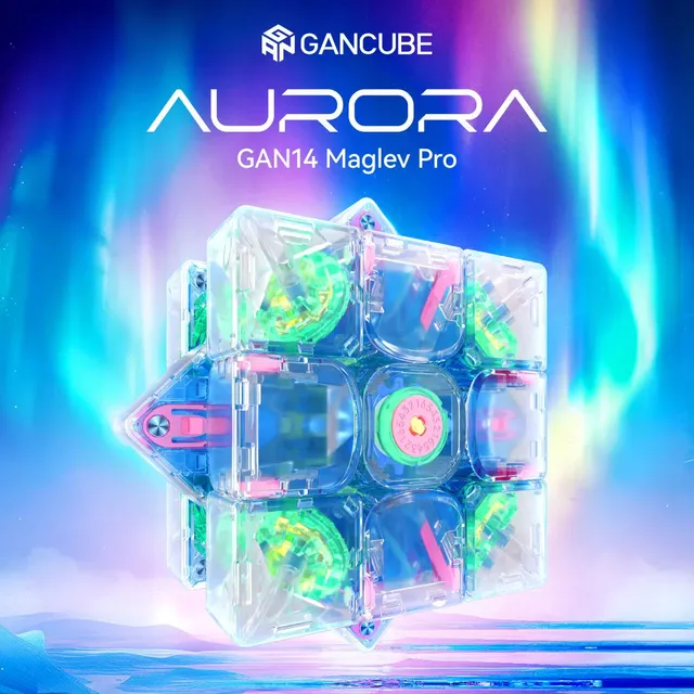 gan-14-maglev-pro-aurora-speed-cube-summer-limited-edition image 1