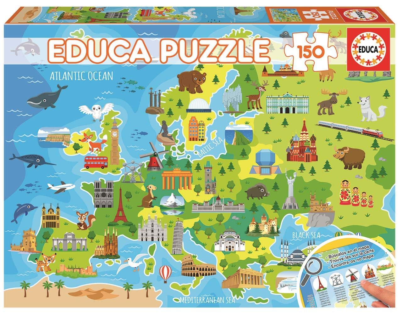 educa-weltkarte-der-monumente-150-teile-puzzle-ab-6-jahren image 7
