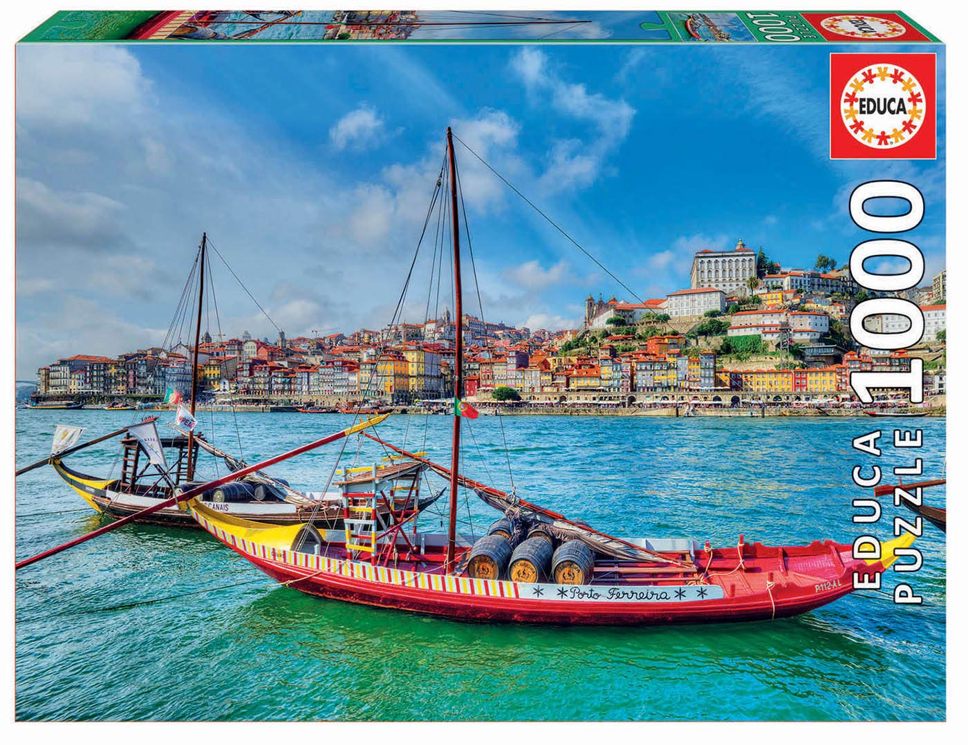 educa-barcos-rabelos-17196-puzzle-1000-teile-porto-schiffe image 1