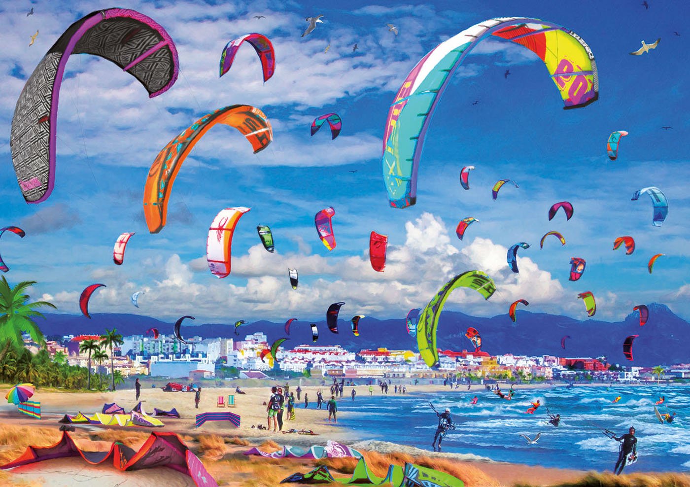 educa-17693-kitesurfing-puzzle-1000-teile-68x48-cm image 2