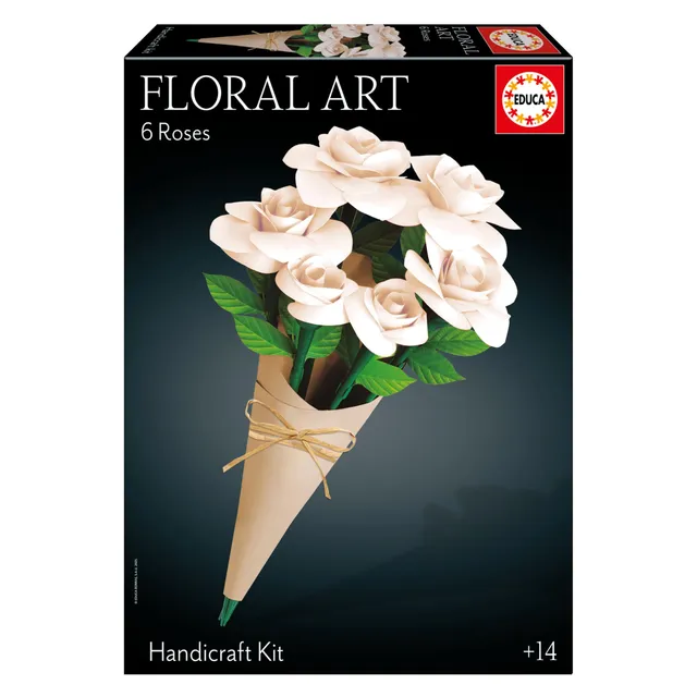 educa-floral-art-bastelset-wei-e-rosen-12-rosen image 1
