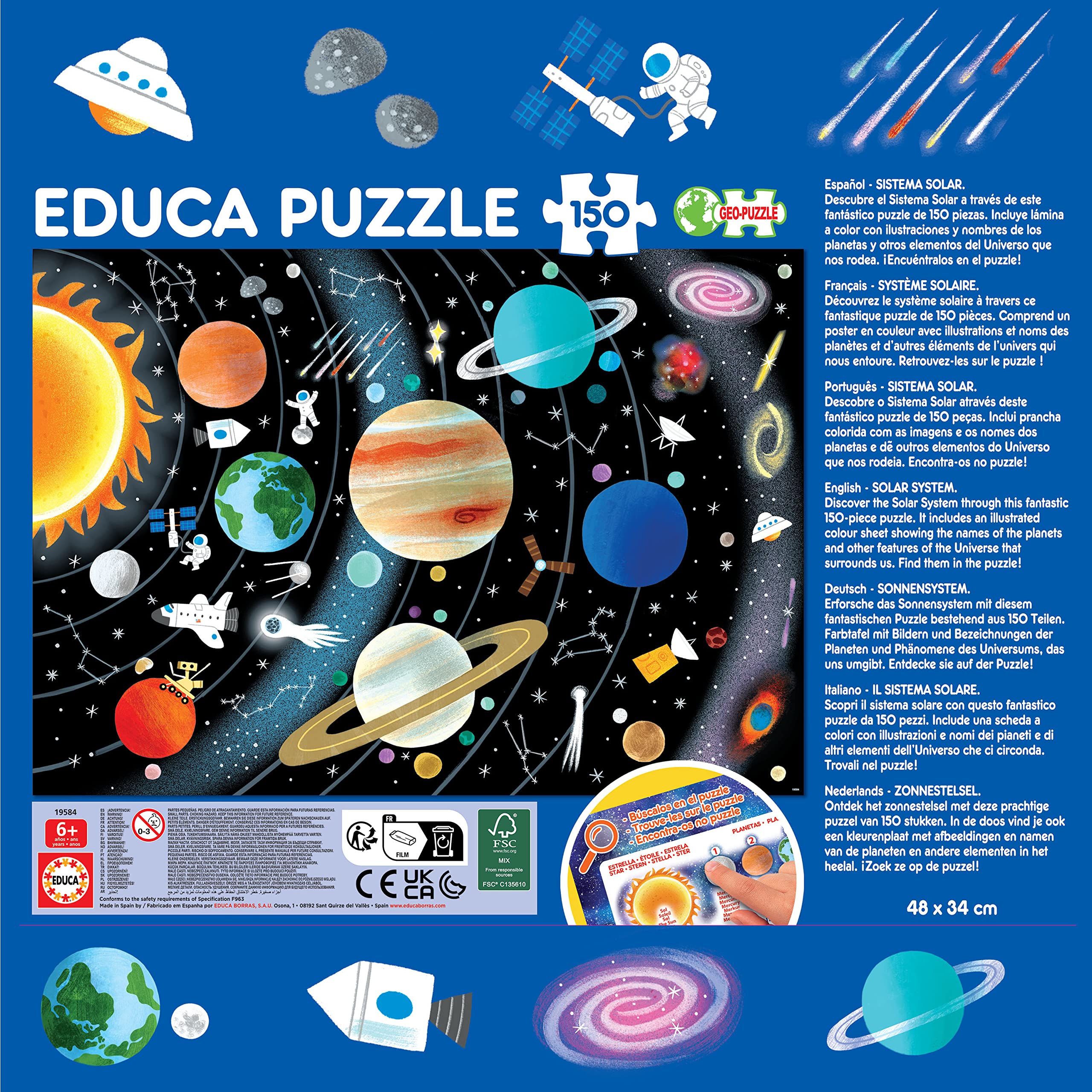 educa-sonnensystem-19584-kinderpuzzle-150-teile-ab-6-j image 3