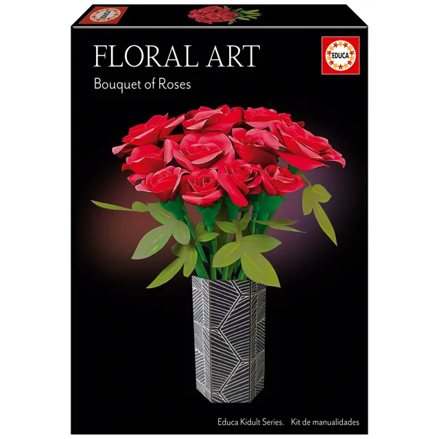 educa-floral-art-rosenstrau-bastelset-12-papierrosen-ab-14 image 1