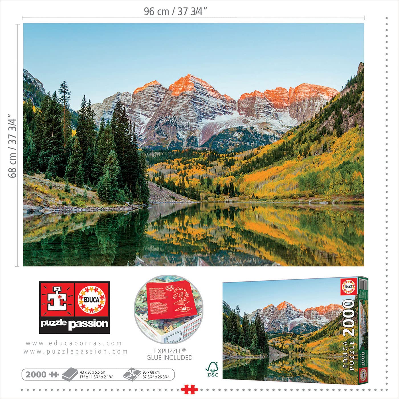 educa-19279-maroon-bells-puzzle-2000-teile-colorado image 3