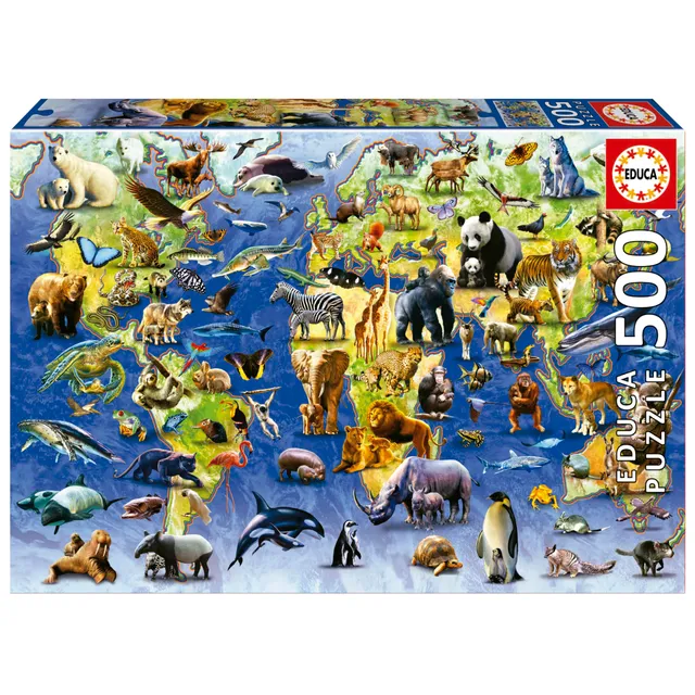 educa-19908-bedrohte-tierarten-puzzle-500-teile-ab-11-jahren image 1