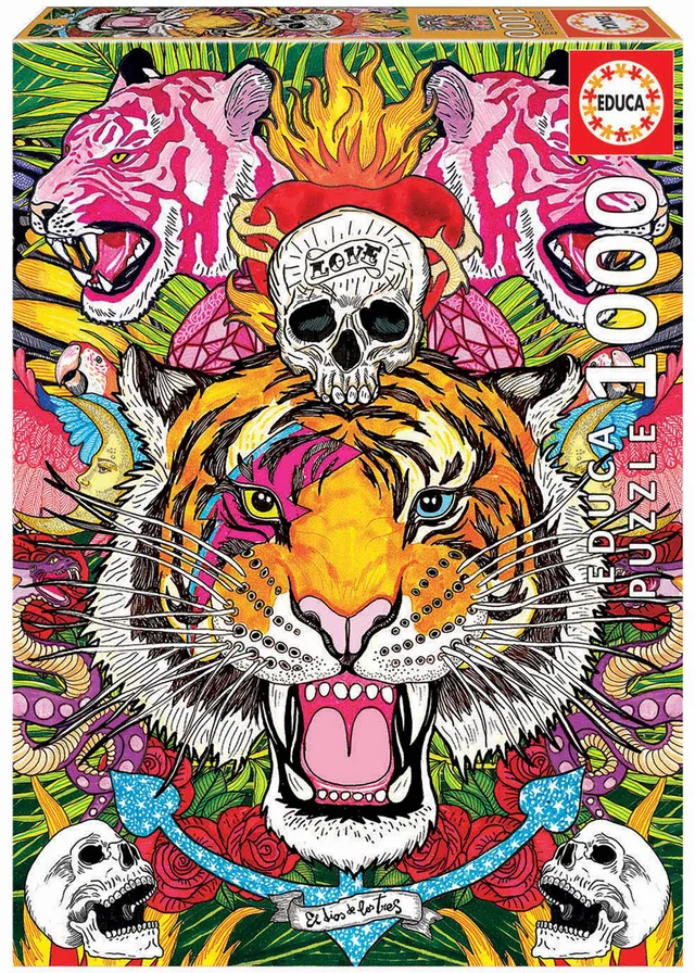 educa-extase-19017-puzzle-1000-teile-tiger-68x48-cm image 1