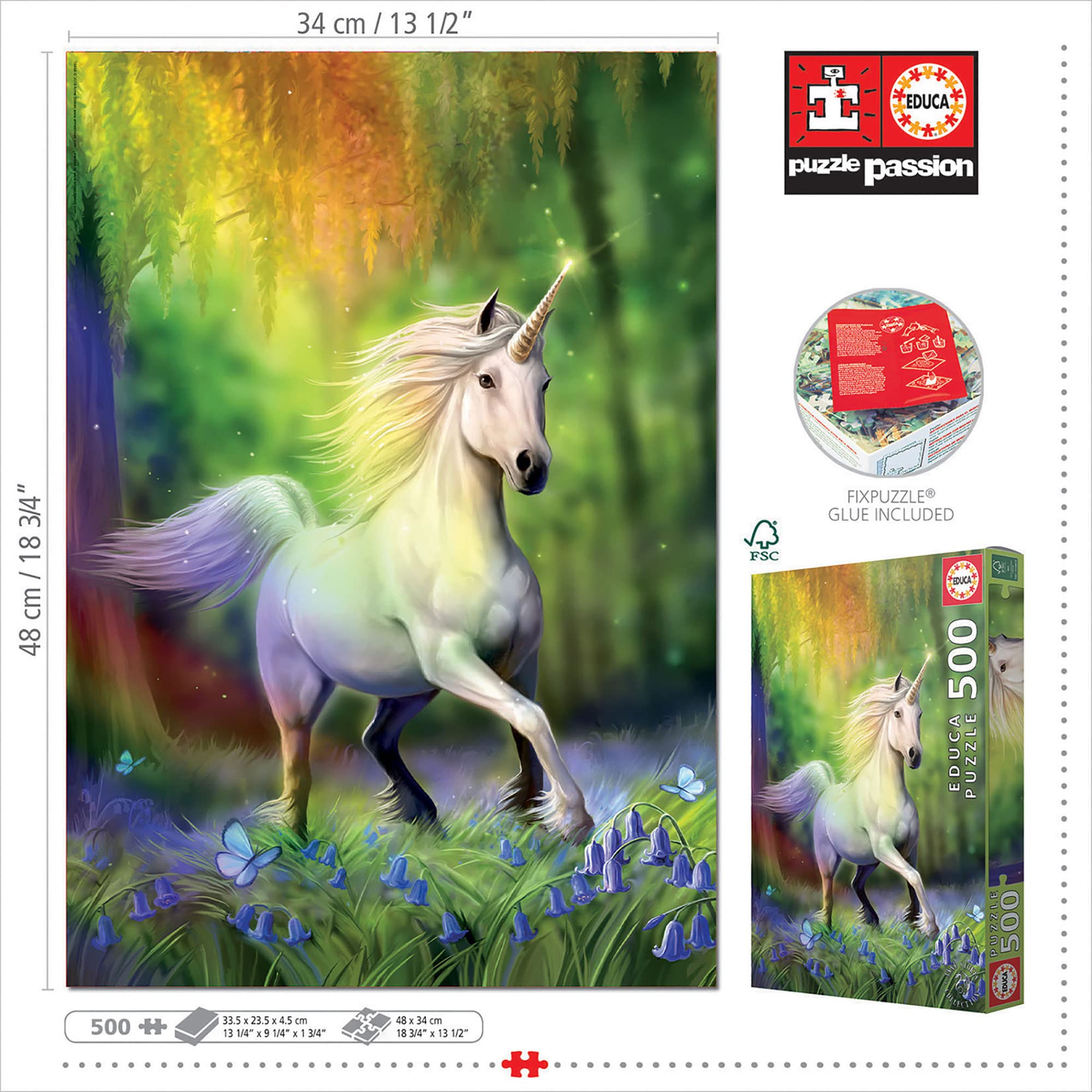 educa-18448-einhorn-im-regenbogen-puzzle-500-teile-fantasy image 3