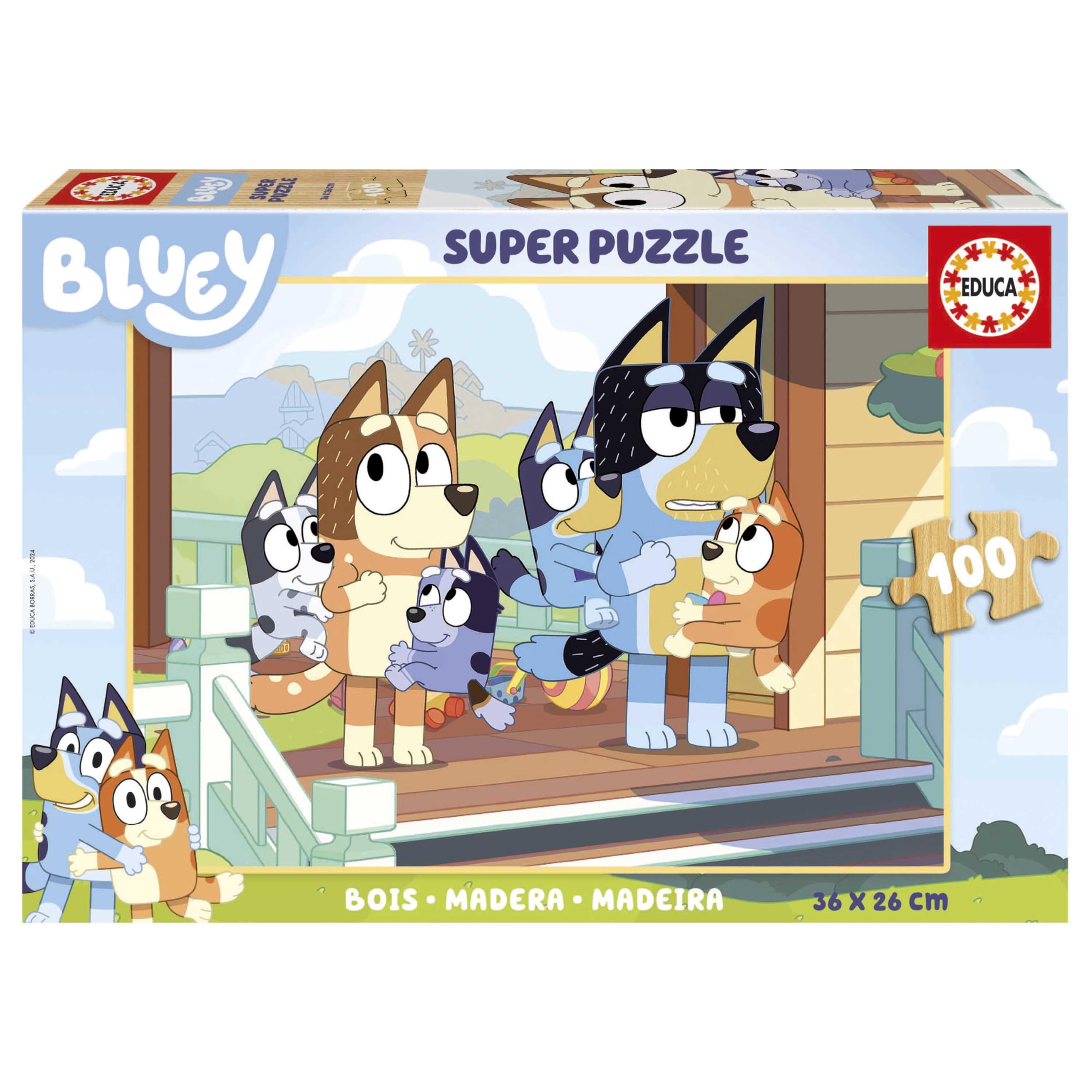 educa-bluey-19967-holzpuzzle-100-teile-ab-5-jahren image 1