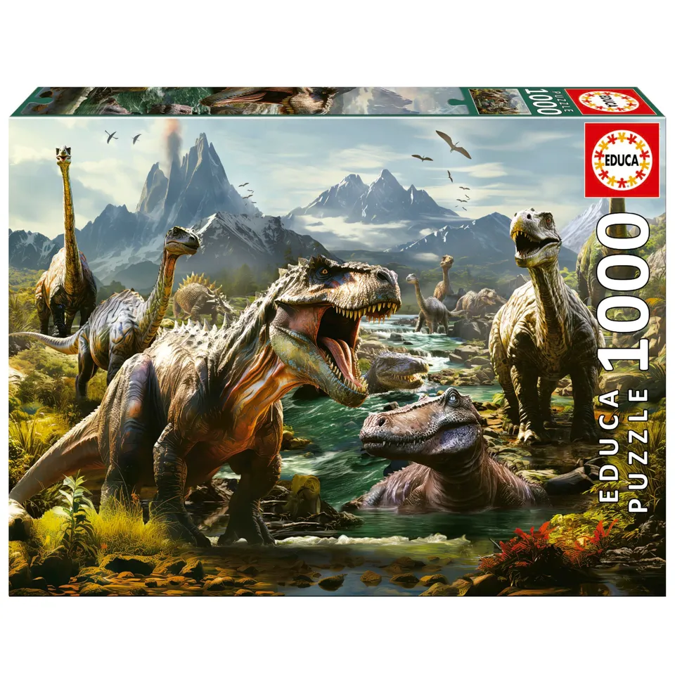 educa-wilde-dinosaurier-puzzle-1000-teile-68x48-cm image 1