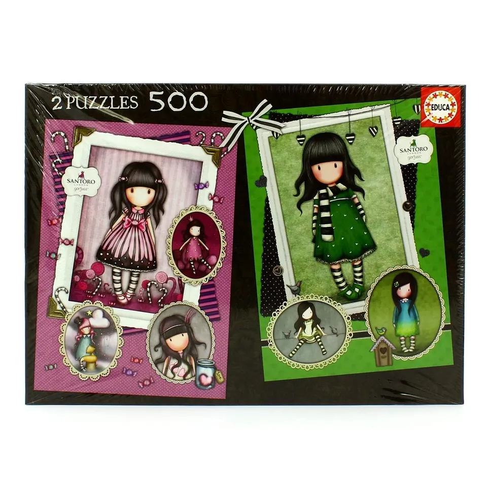 educa-santoro-gorjuss-puzzle-2x500-teile-sugar-and-spice-scarf image 1