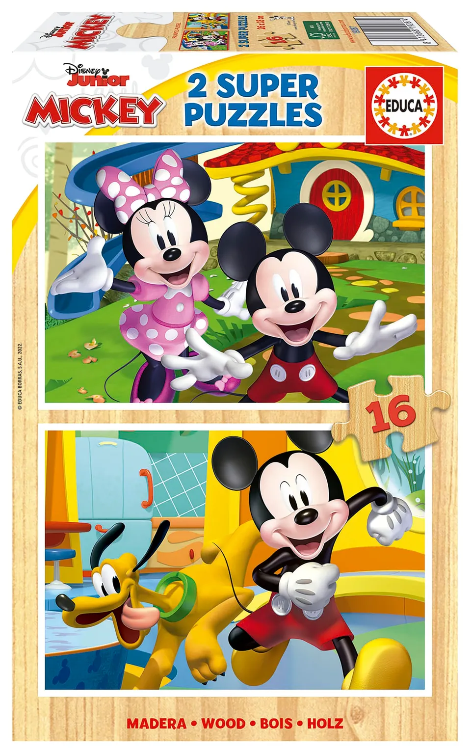 educa-19287-mickey-minnie-holzpuzzle-2x16-teile-ab-3 image 1