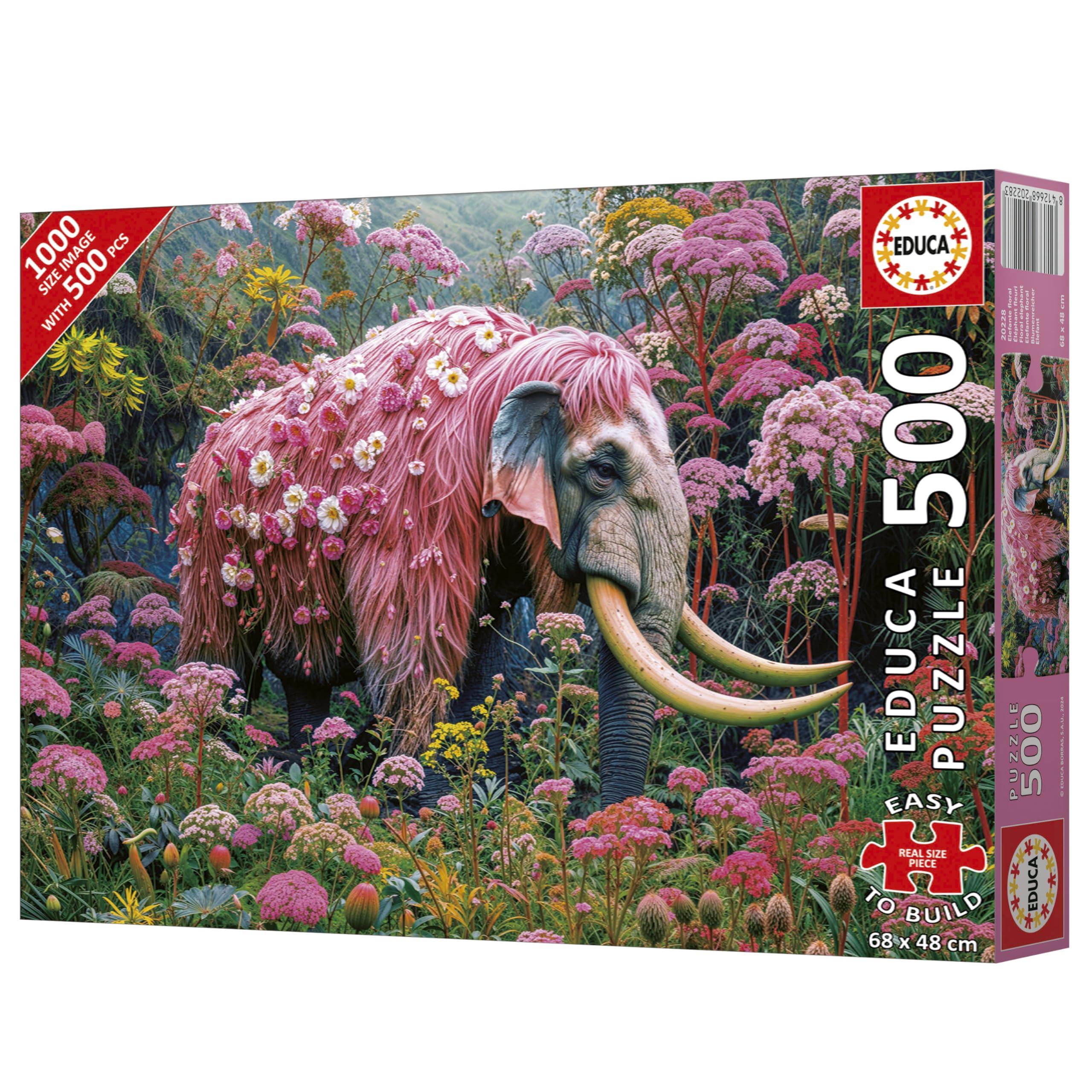educa-20228-floraler-elefant-puzzle-500-teile-erwachsene image 3
