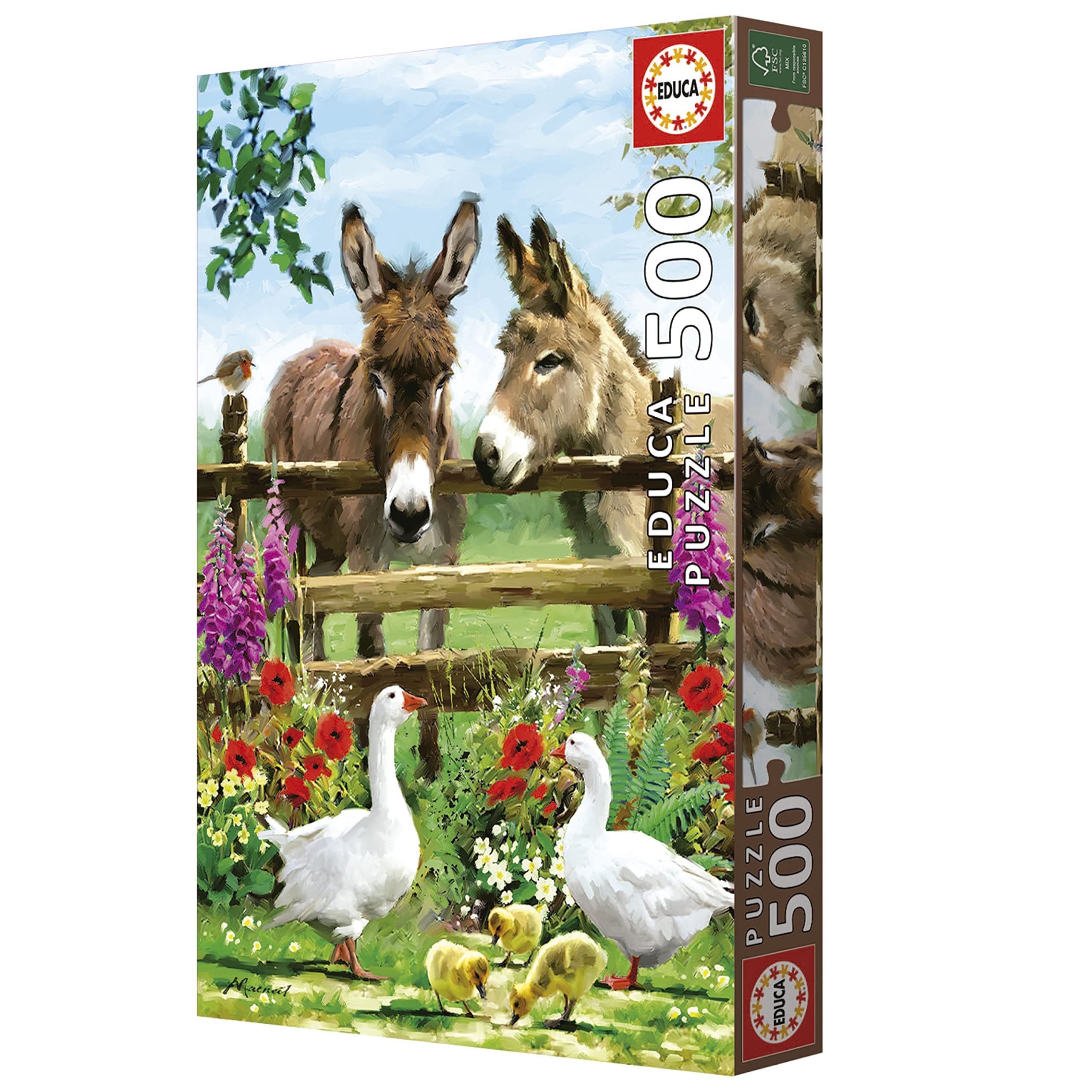 educa-19553-esel-puzzle-500-teile-tiermotiv-ab-11-jahre image 4