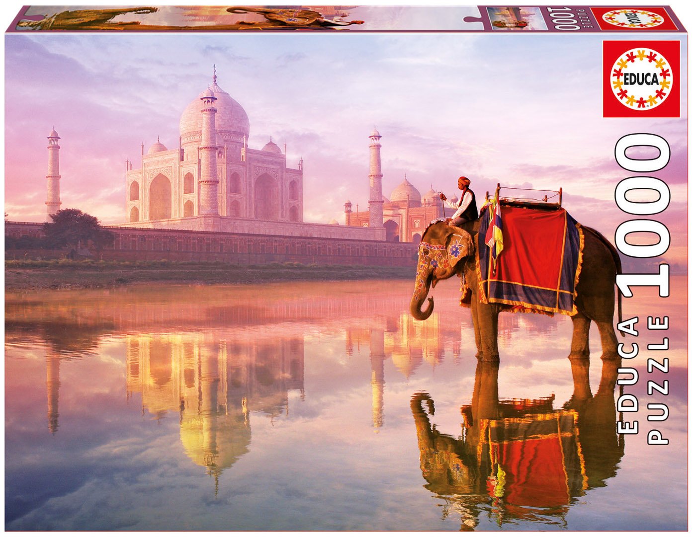 educa-16756-elephant-at-taj-mahal-puzzle-1000-teile image 1
