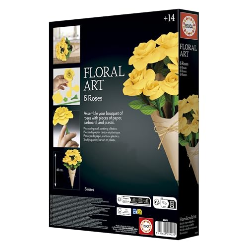 educa-floral-art-gelber-rosenstrau-papierrosen-bastelset image 8