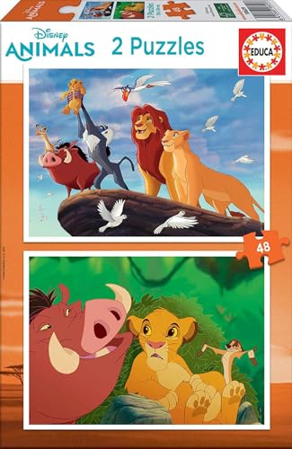 educa-k-nig-der-l-wen-kinderpuzzle-2x48-teile-simba-ab-4 image 3