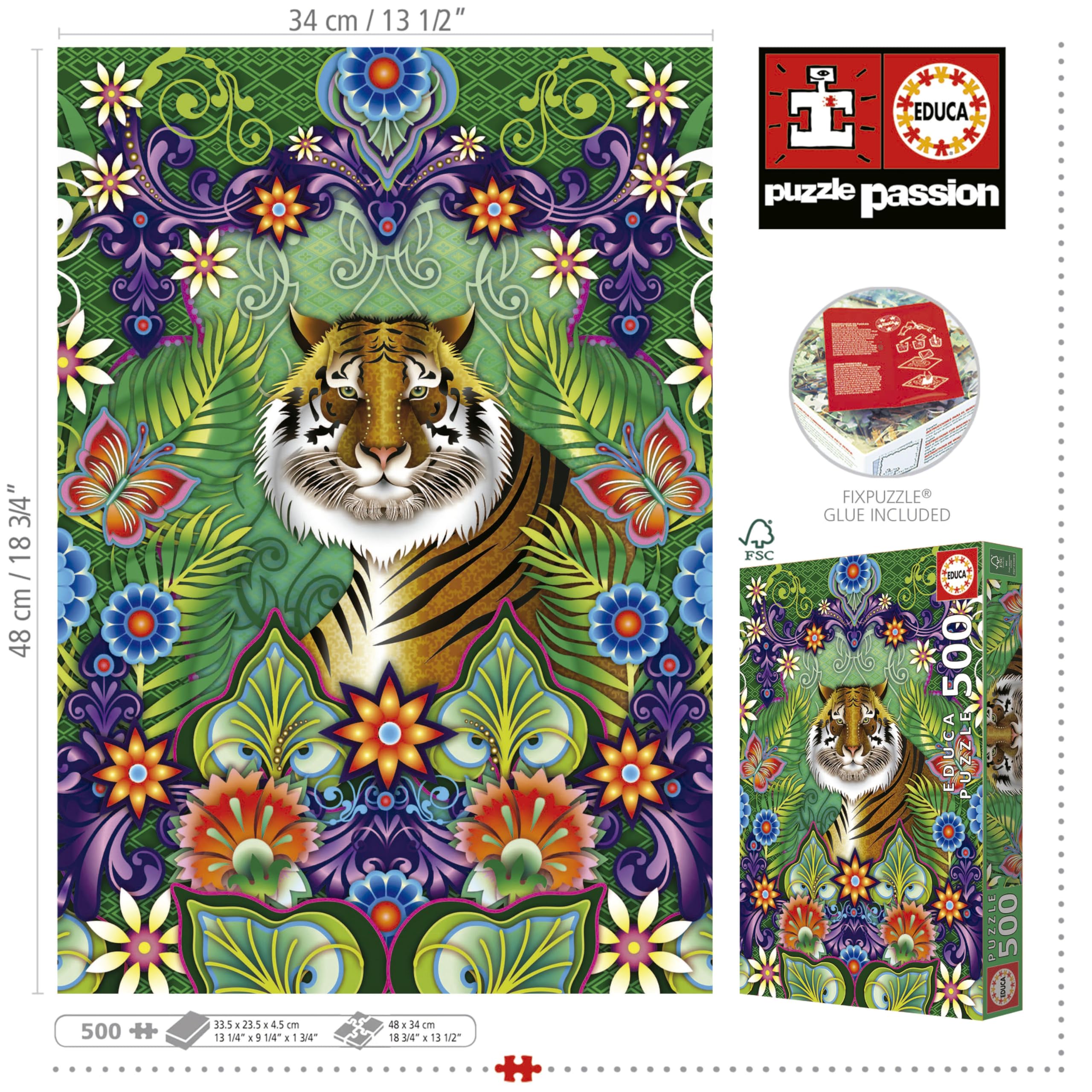 educa-bengal-tiger-19912-puzzle-500-teile-catalina-estrada-ab-11 image 4