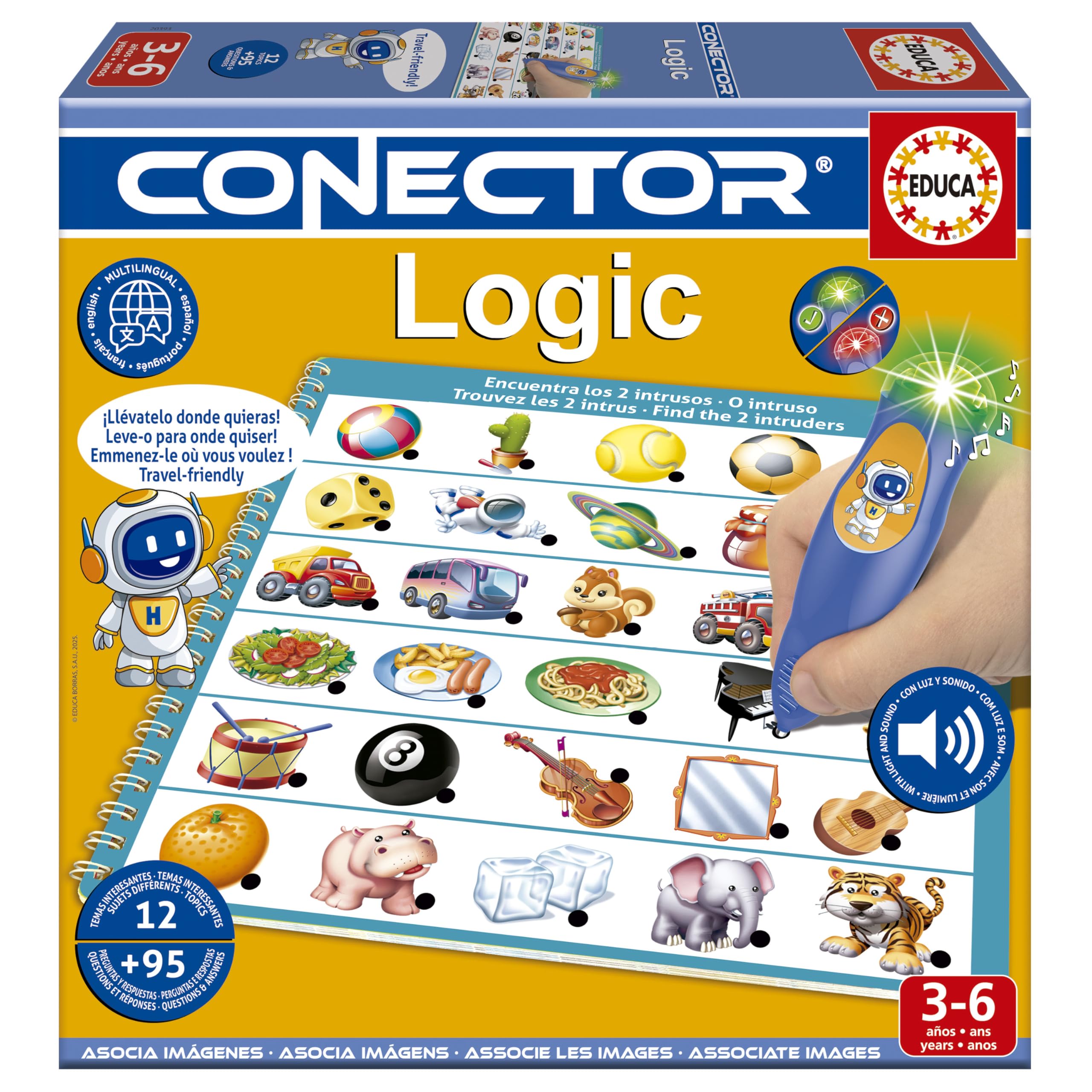 educa-conector-logic-lernspiel-ab-3-jahre-mit-licht-stift image 1