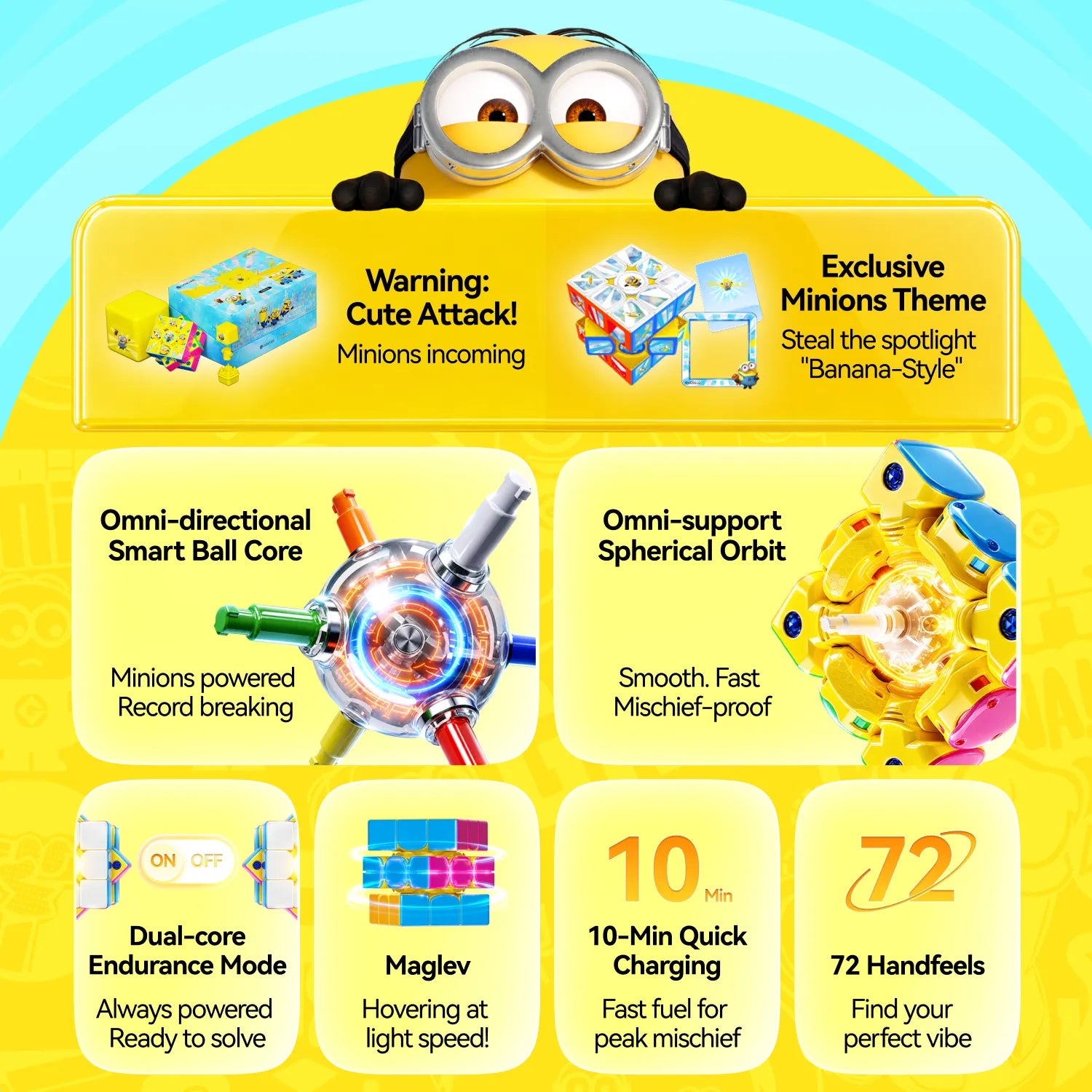 gan-i4-maglev-minions-smart-cube-3x3-uv-coated image 4