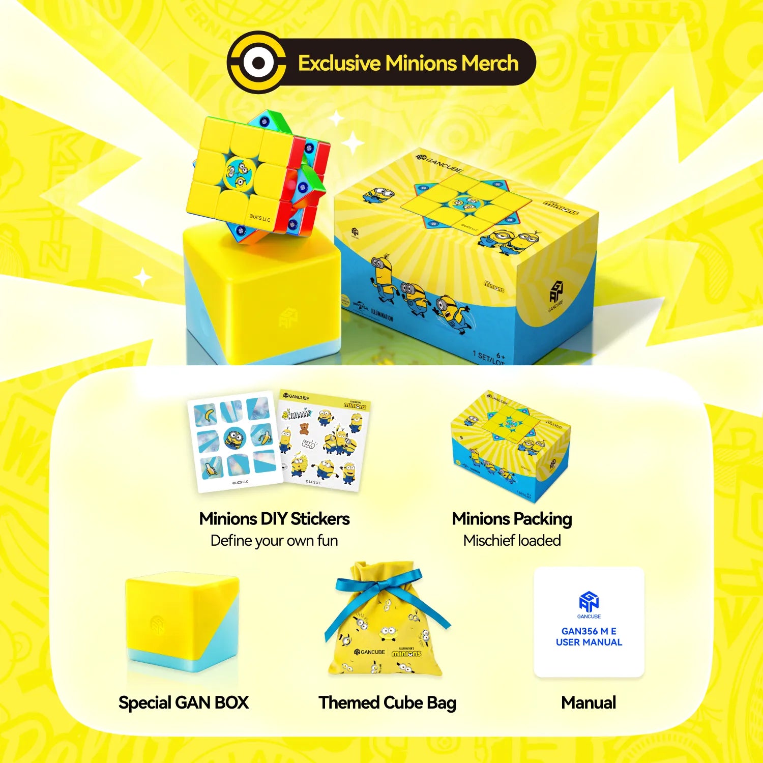 gan-356-m-e-minions-zauberw-rfel-3x3-magnetisch-matt image 5