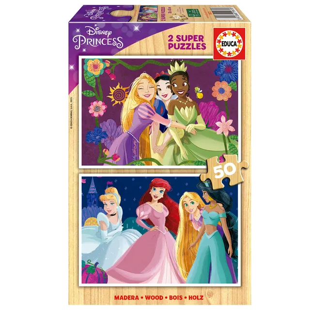 educa-19672-disney-prinzessinnen-holzpuzzle-2x50-ab-4-j image 1