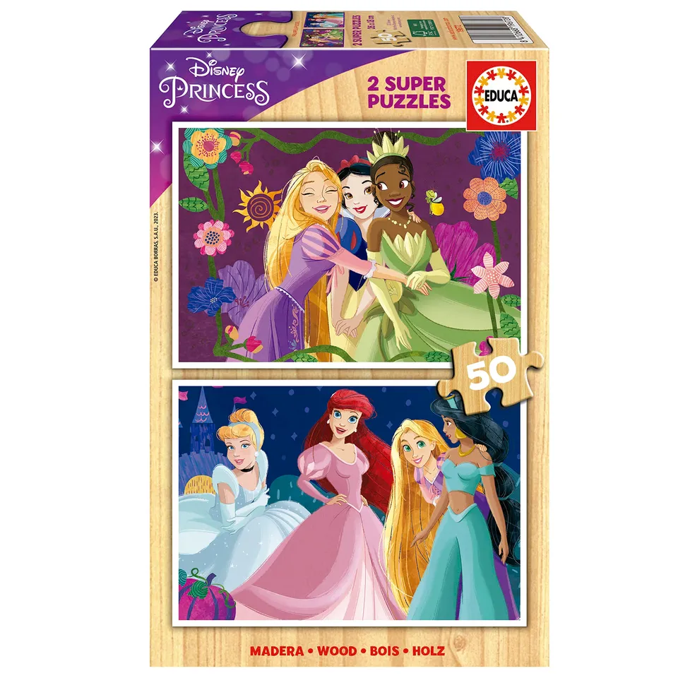 educa-19672-disney-prinzessinnen-holzpuzzle-2x50-ab-4-j image 1