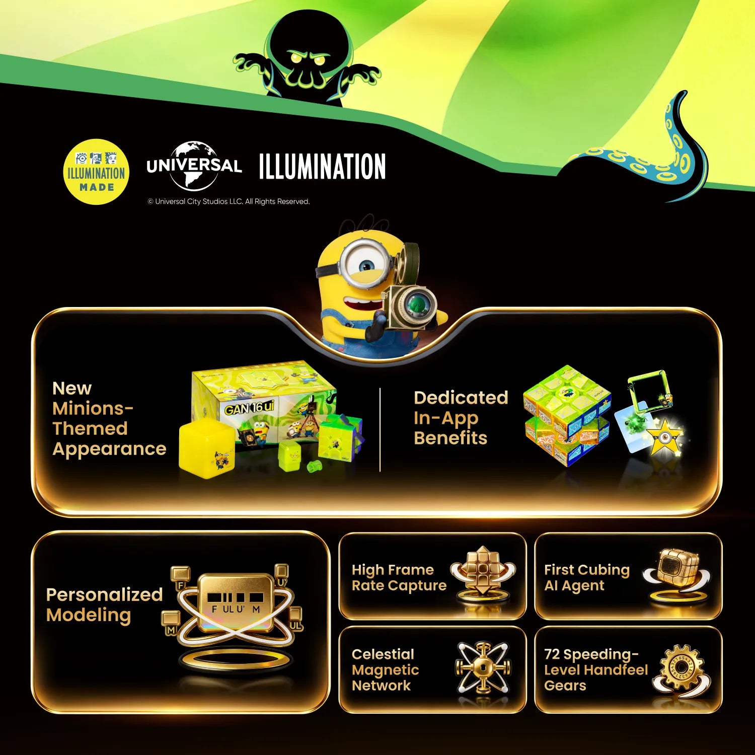 gan16-ui-maglev-max-minions-smart-cube-3x3-uv-coated image 3
