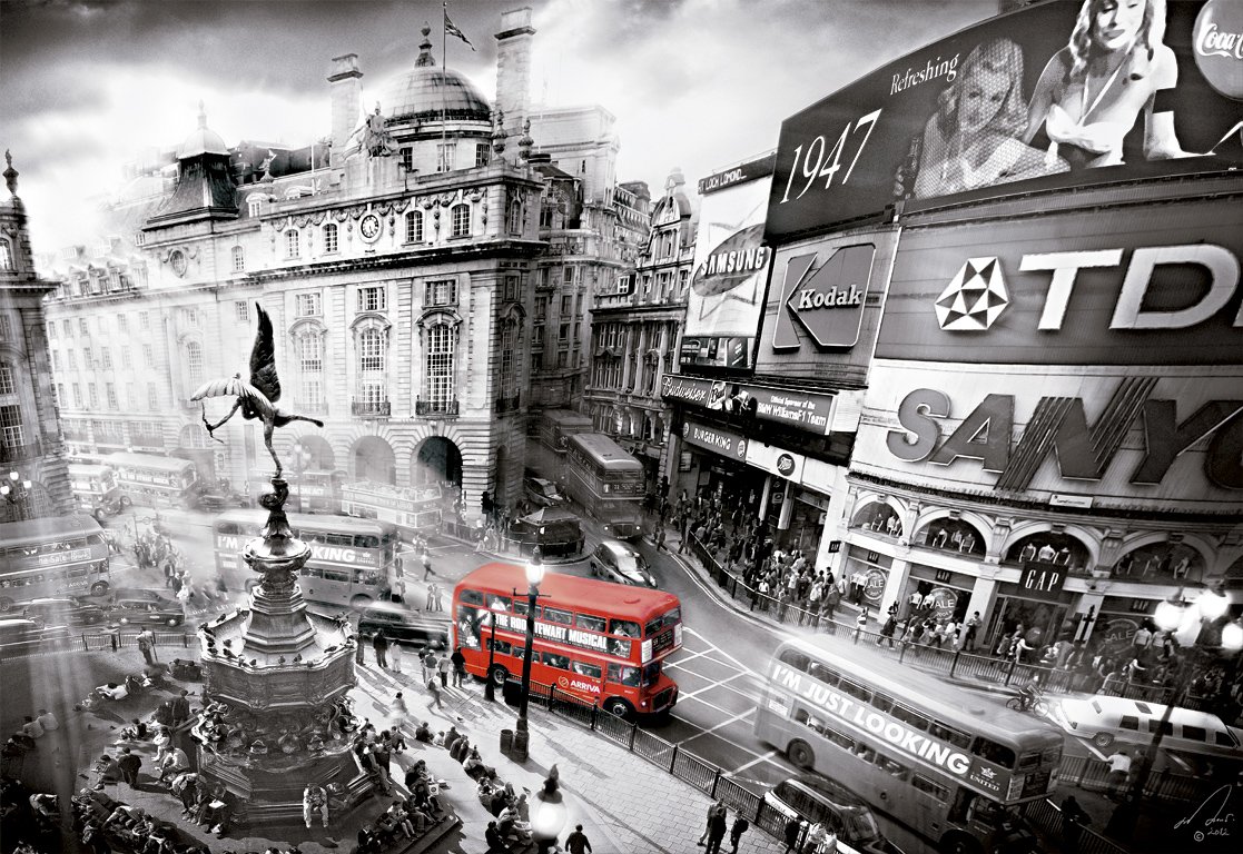 educa-piccadilly-circus-15981-puzzle-1000-teile-schwarz-wei image 2