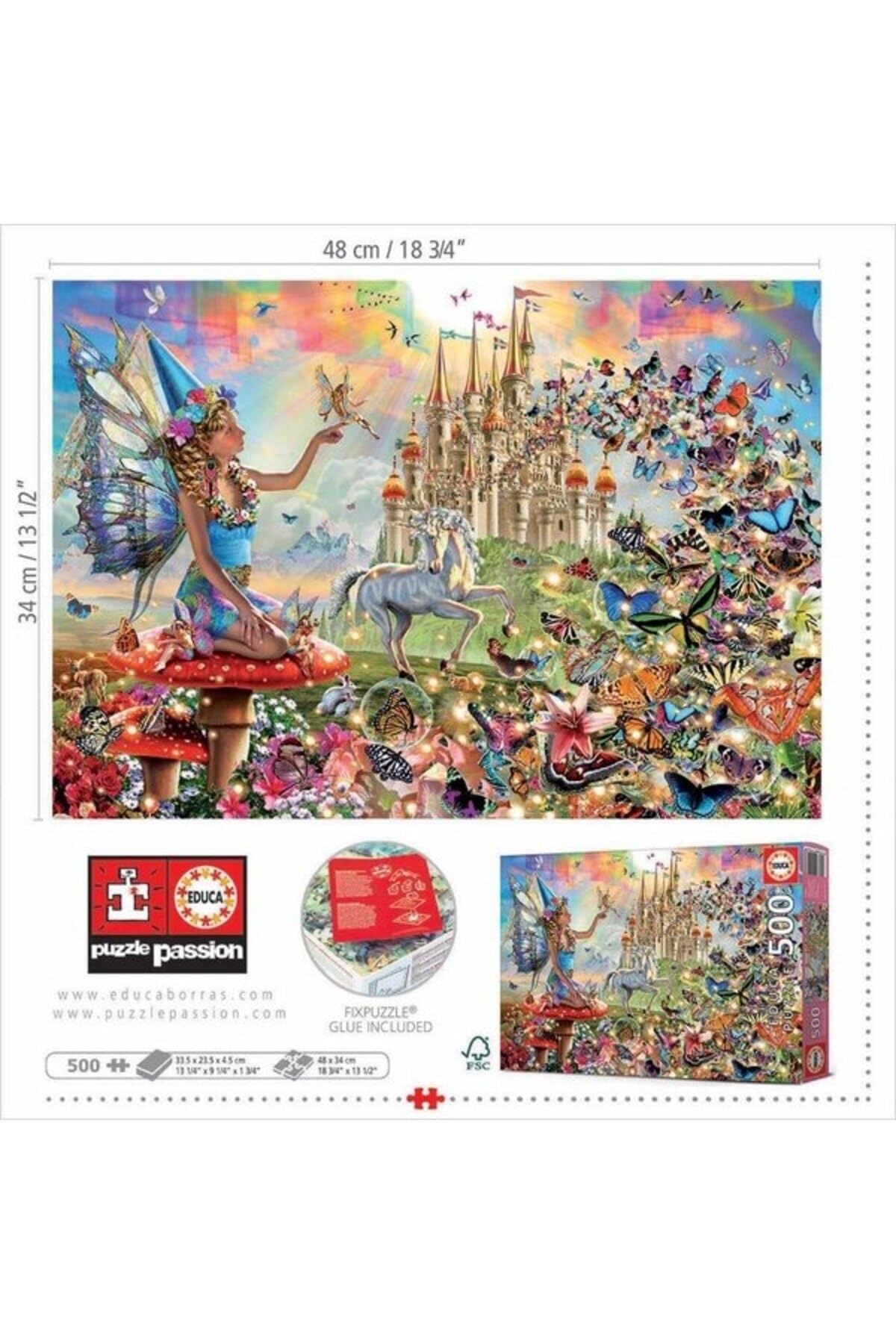 educa-19247-feen-und-schmetterlinge-puzzle-500-teile-fantasy image 4