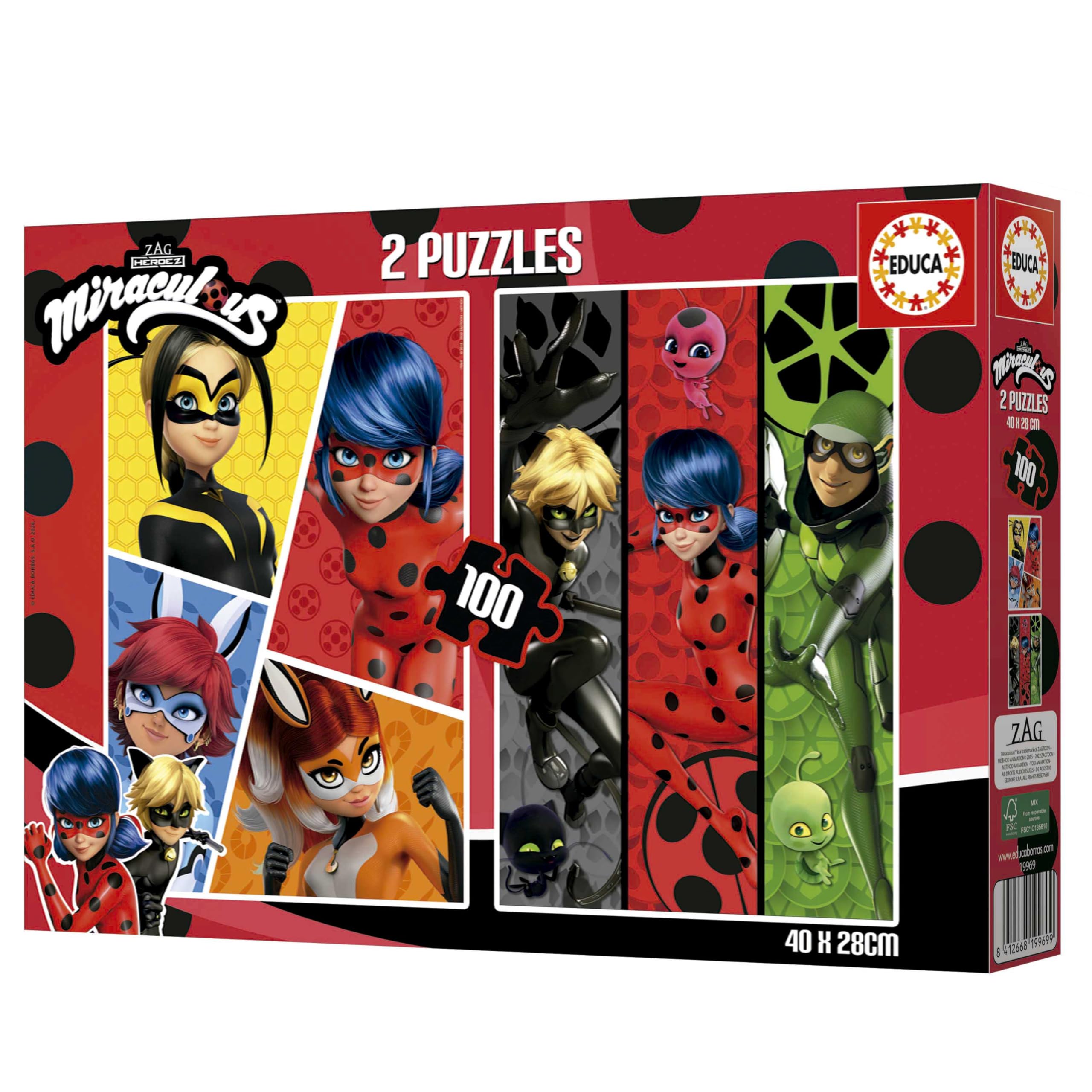 educa-19969-ladybug-kinderpuzzle-2x100-40x28-ab-6 image 3