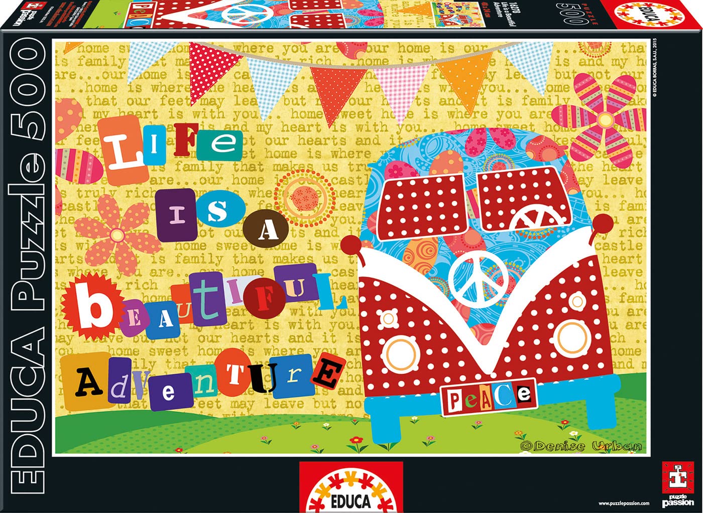 educa-16278-life-is-a-beautiful-adventure-puzzle-500-teile-mit-kleber image 1