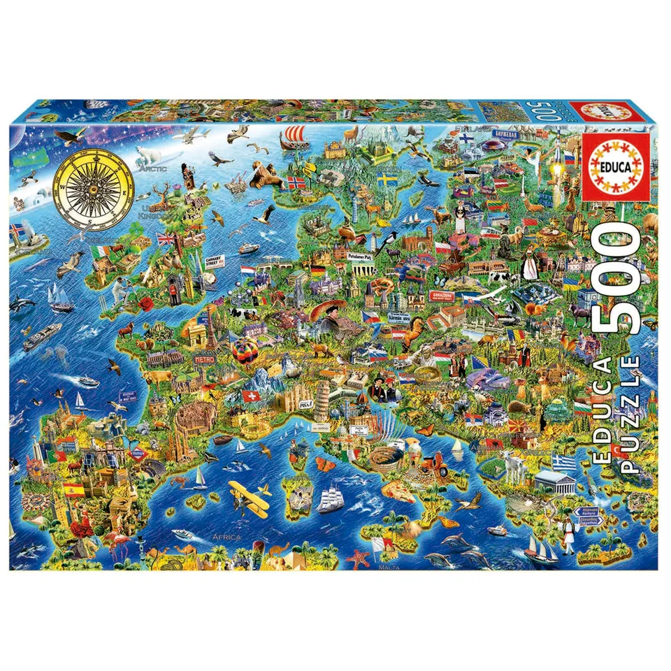 educa-verr-ckte-europakarte-17962-puzzle-500-teile-ab-11 image 1