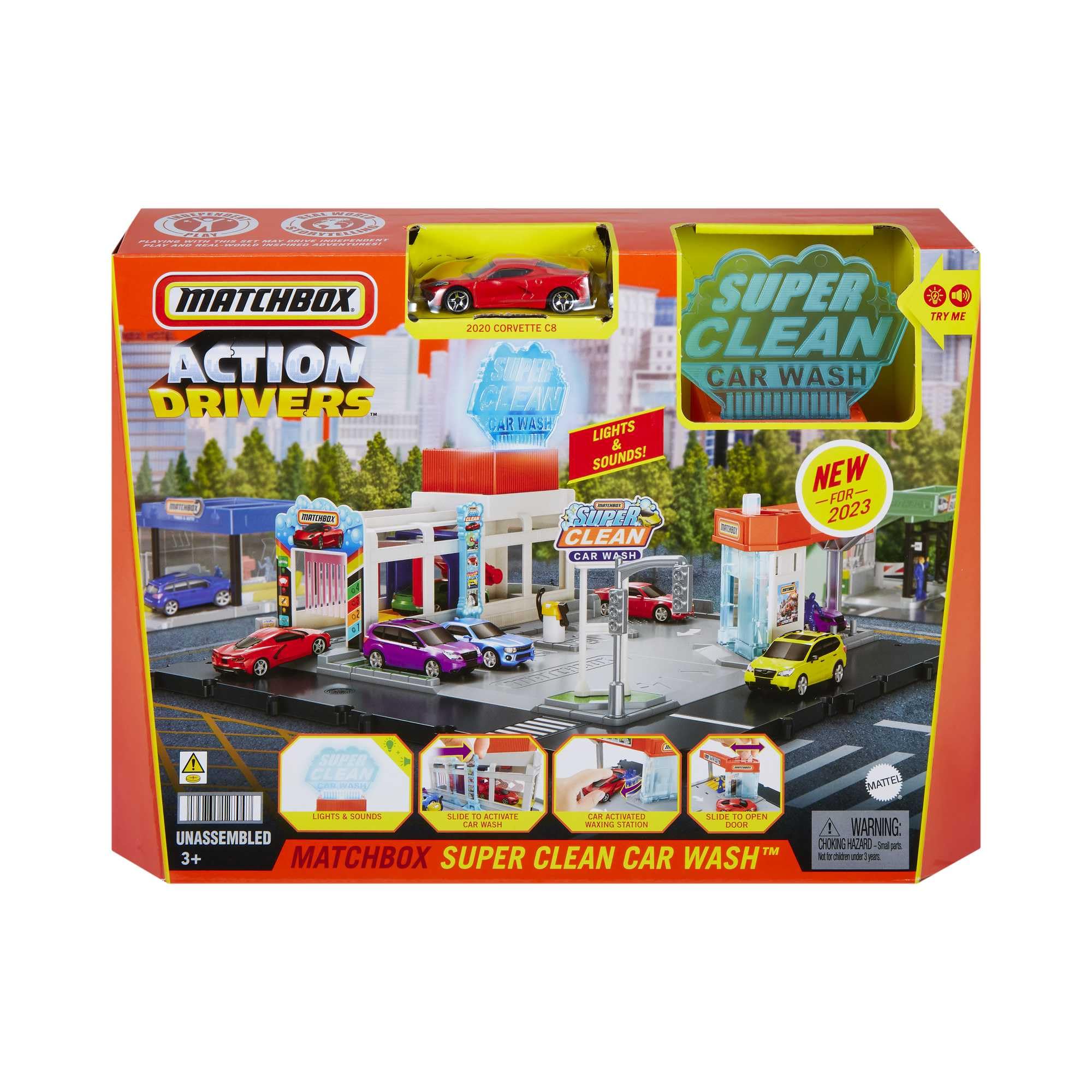 matchbox-action-drivers-hnj54-super-clean-autowaschanlage-spielset-mit-auto image 7