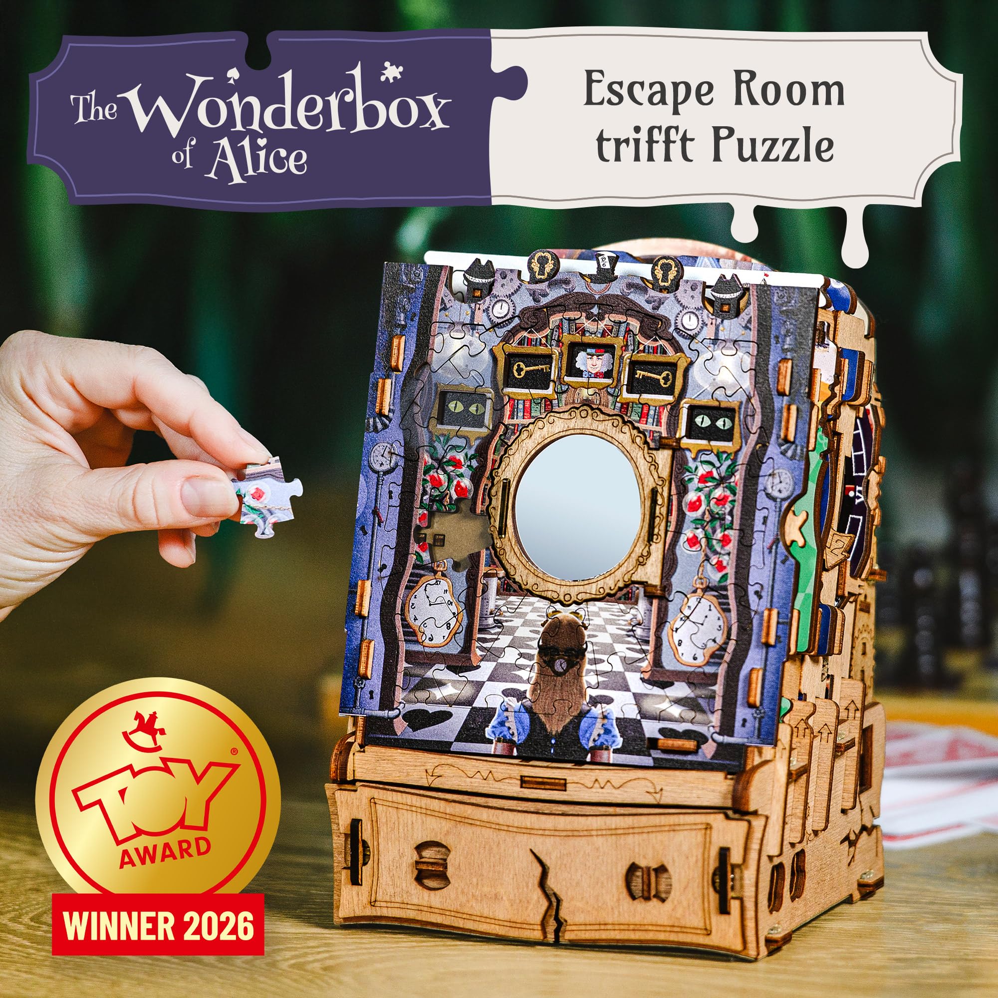 idventure-cluepuzzle-wonderbox-of-alice-holzpuzzle-r-tselbox-basisspiel image 2