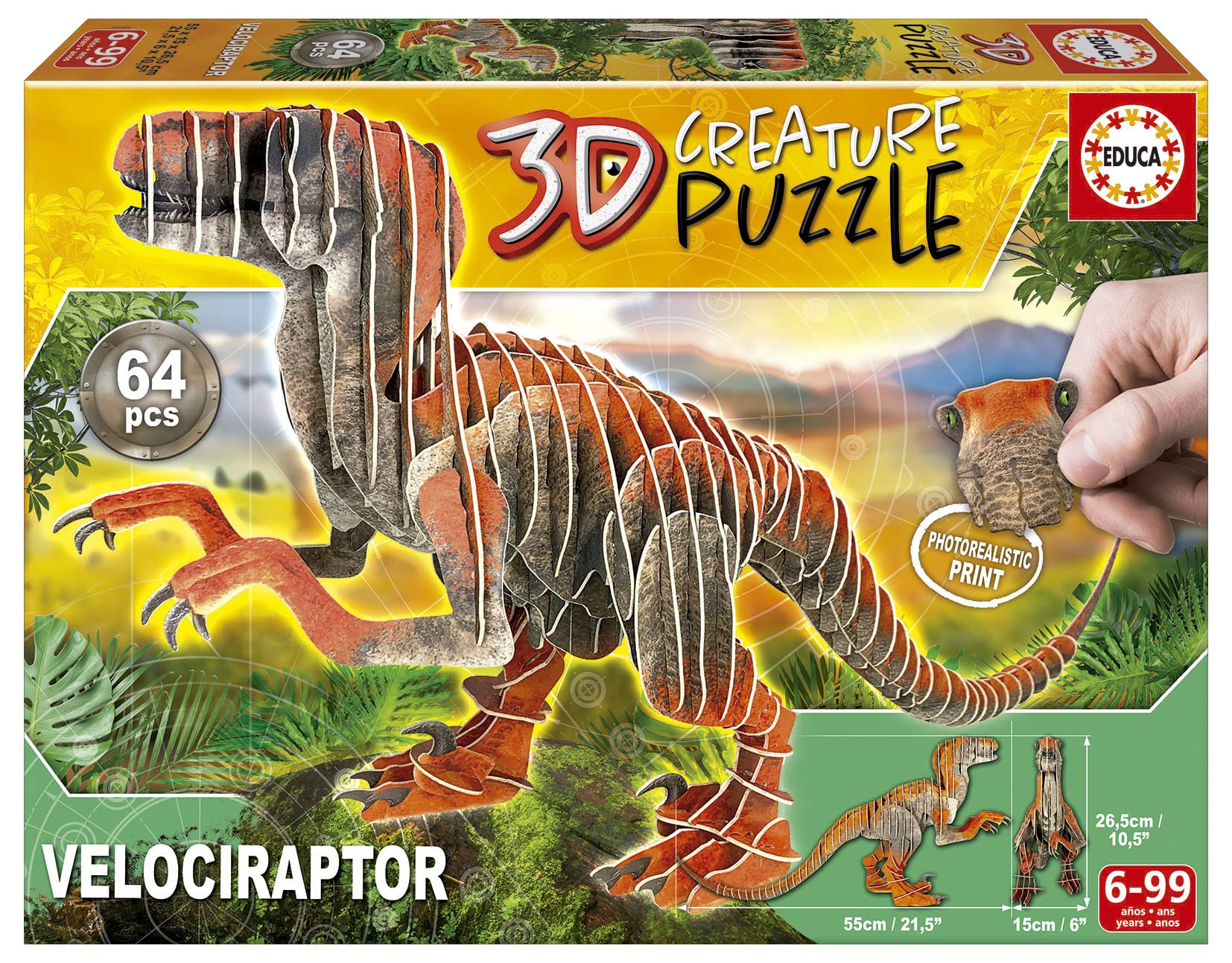 educa-puzzles-3d-t-rex-82-teile-3d-puzzle-dinosaurier-ab-6-jahren image 5