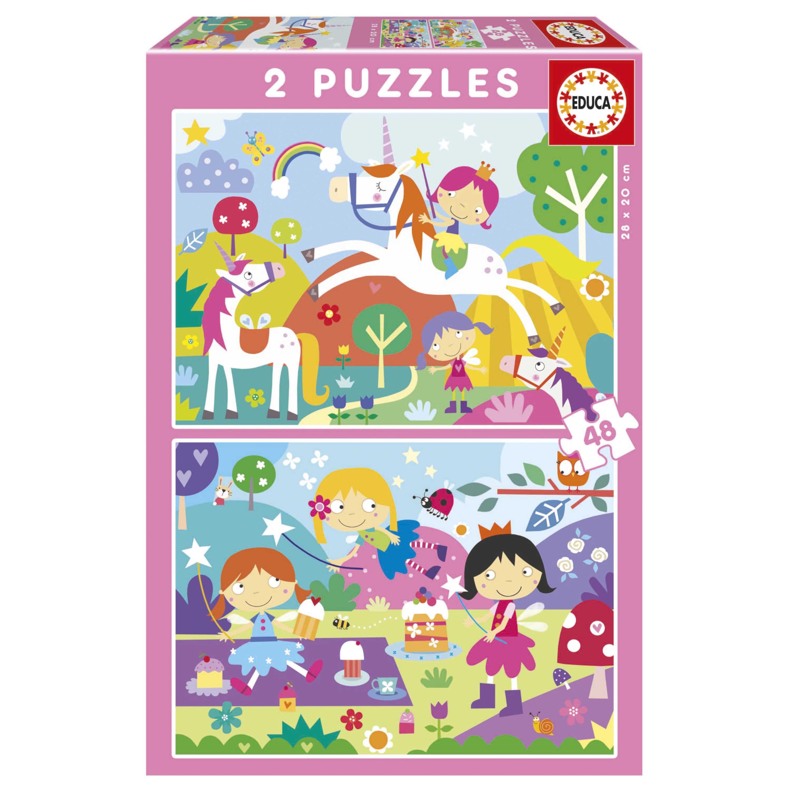 educa-fantasiewelt-kinderpuzzle-2x48-teile-ab-4-jahren image 1