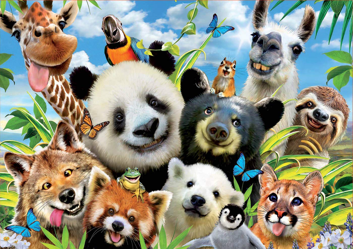 educa-tierfreunde-selfie-puzzle-1000-teile-tiere-ab-10 image 2