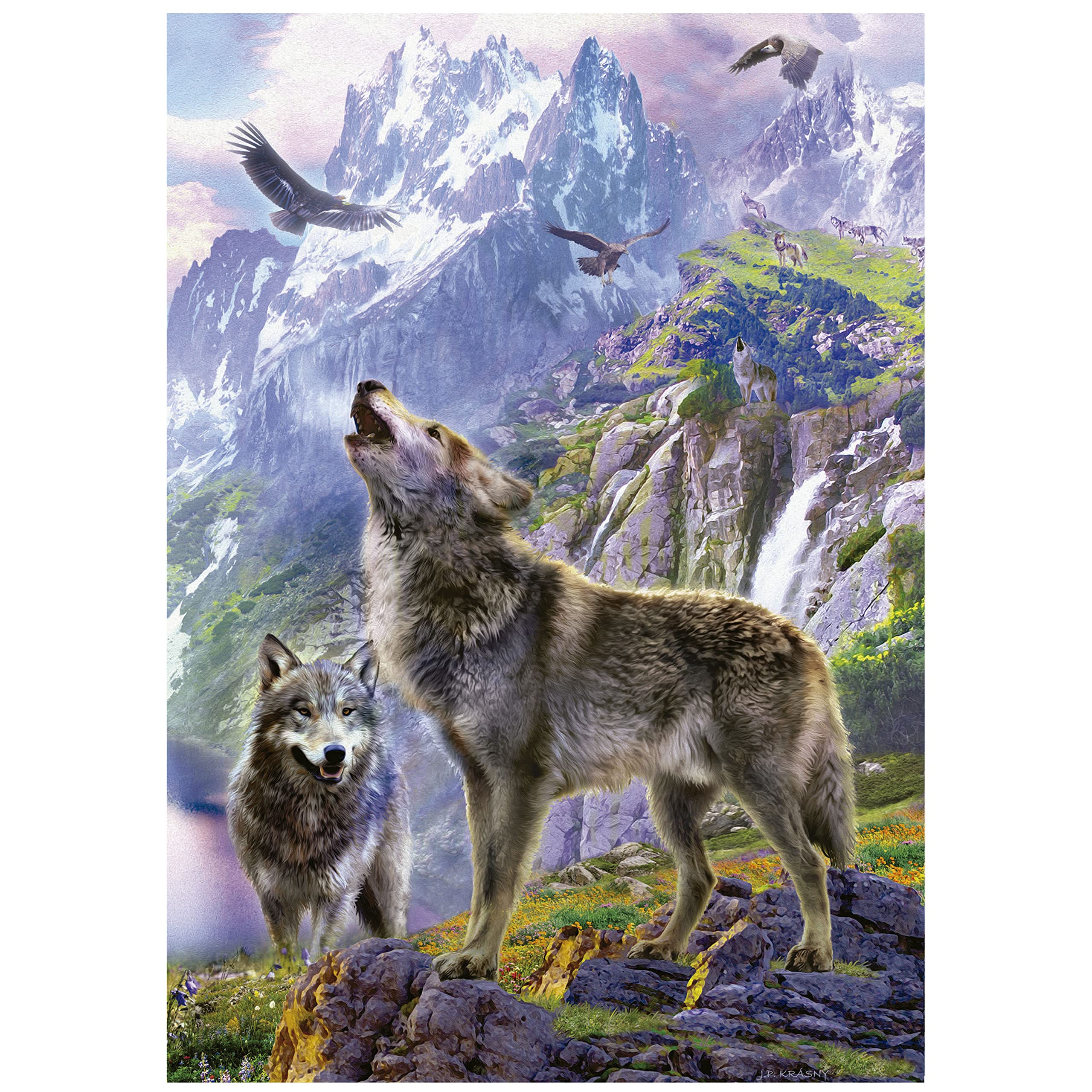 educa-w-lfe-in-den-bergen-puzzle-500-teile-tiermotiv image 2