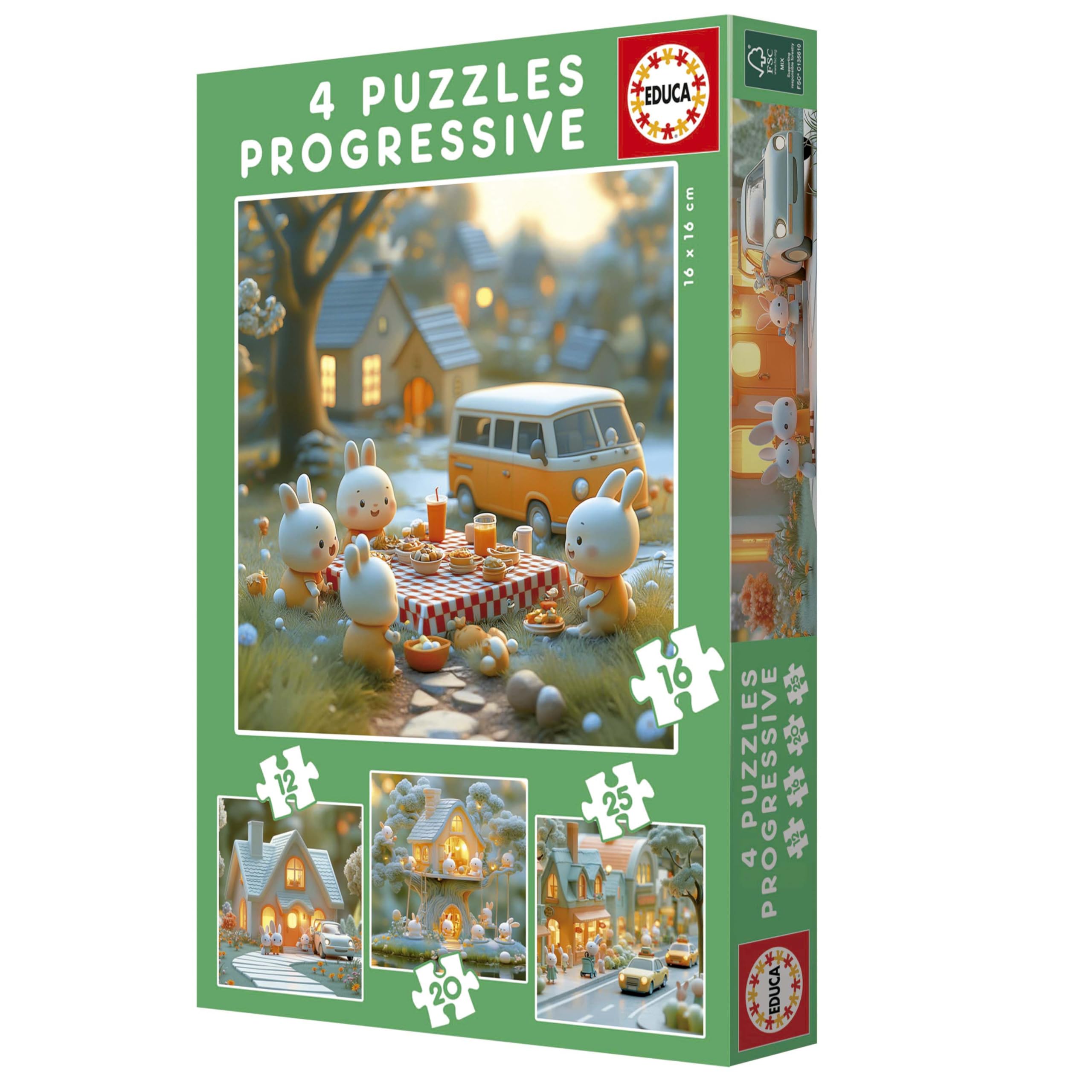 educa-stadt-der-hasen-4-in-1-kinderpuzzle-ab-3-jahren image 6